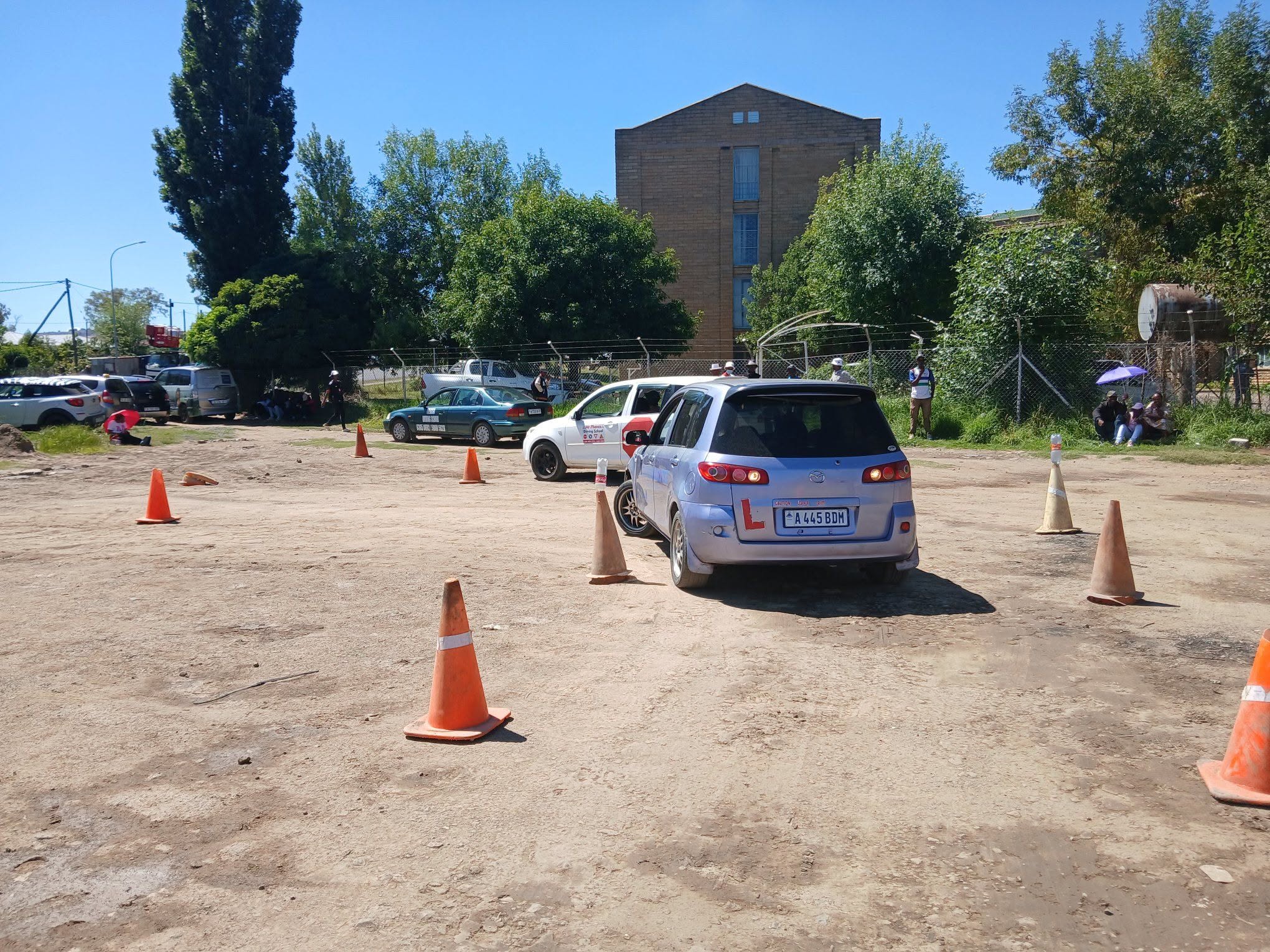 Wide view of the practical driving training area used by Master Drive